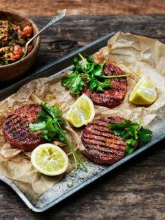 Hälsans Kök Sensation Burger som vegansk durum kebab