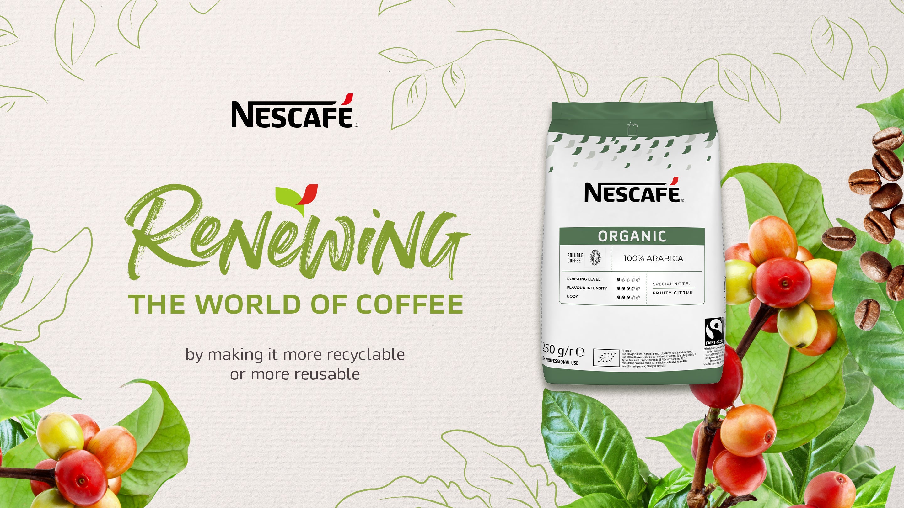 Nescafé återvinningsbar förpackning