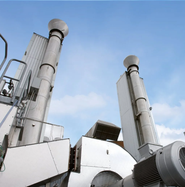 Bild underifrån på reningsanläggning