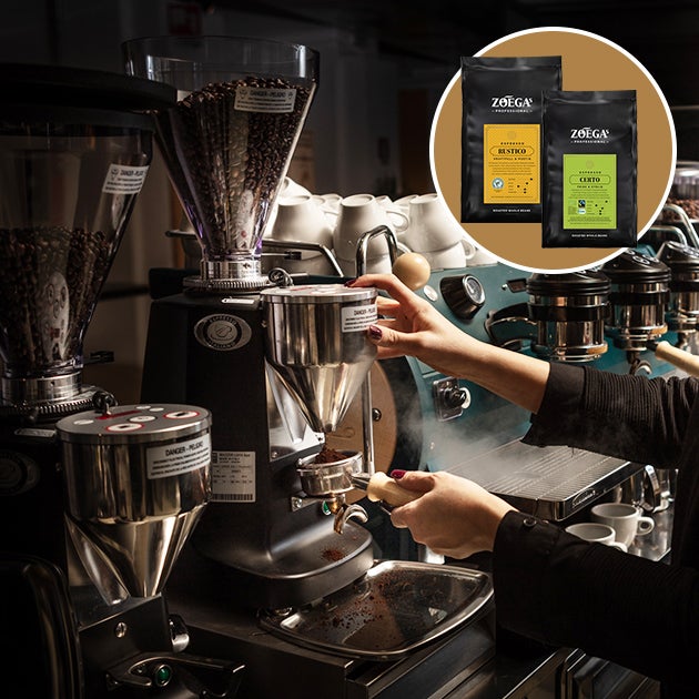 headerbild för kaffelösning med hela bönor