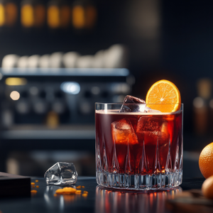 Drink vid bardisken med is och citron