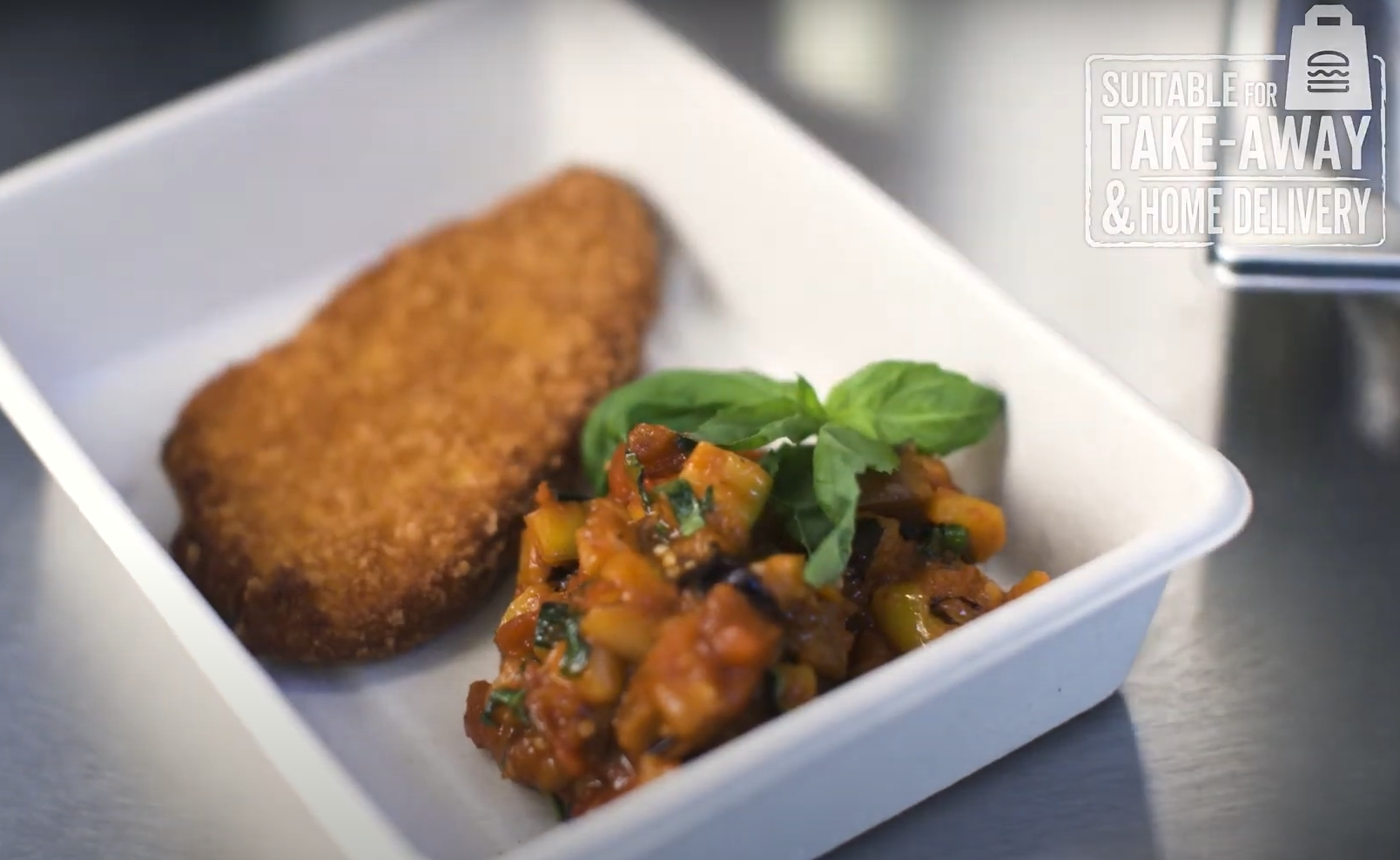 Vegansk schnitzel med ratatouille