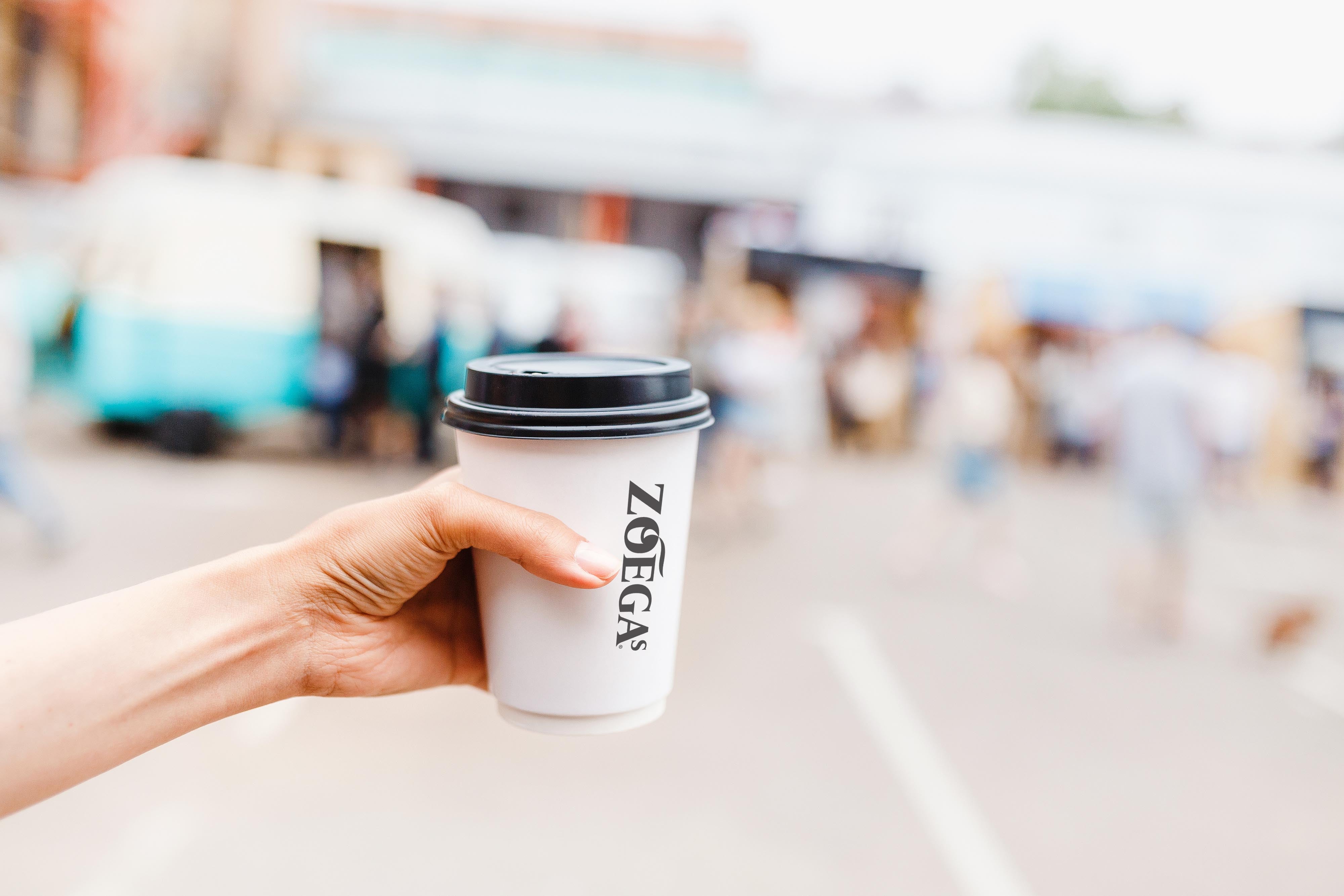 zoegas kaffemugg i eventmiljö