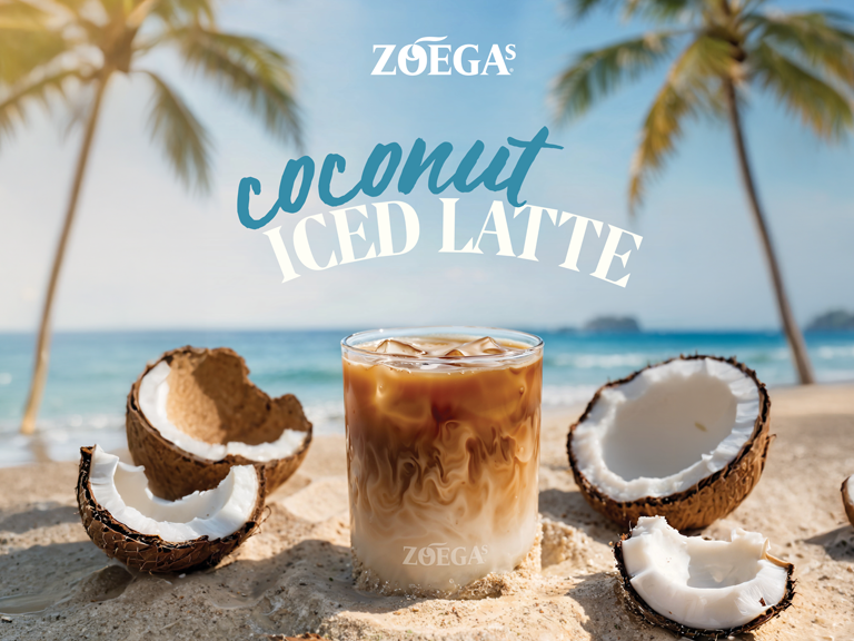 zoegas iced coconut latte teaser