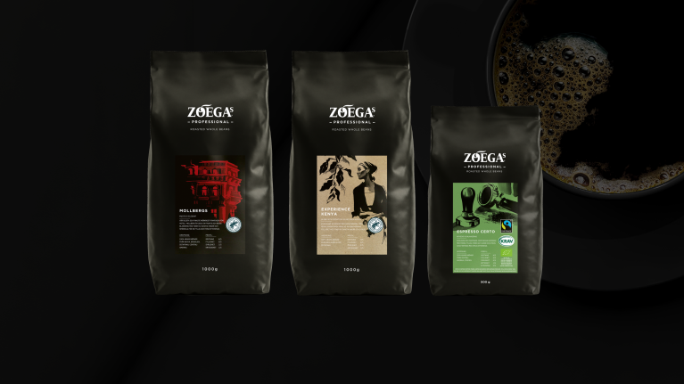 zoegas professional förpackningar i ny design