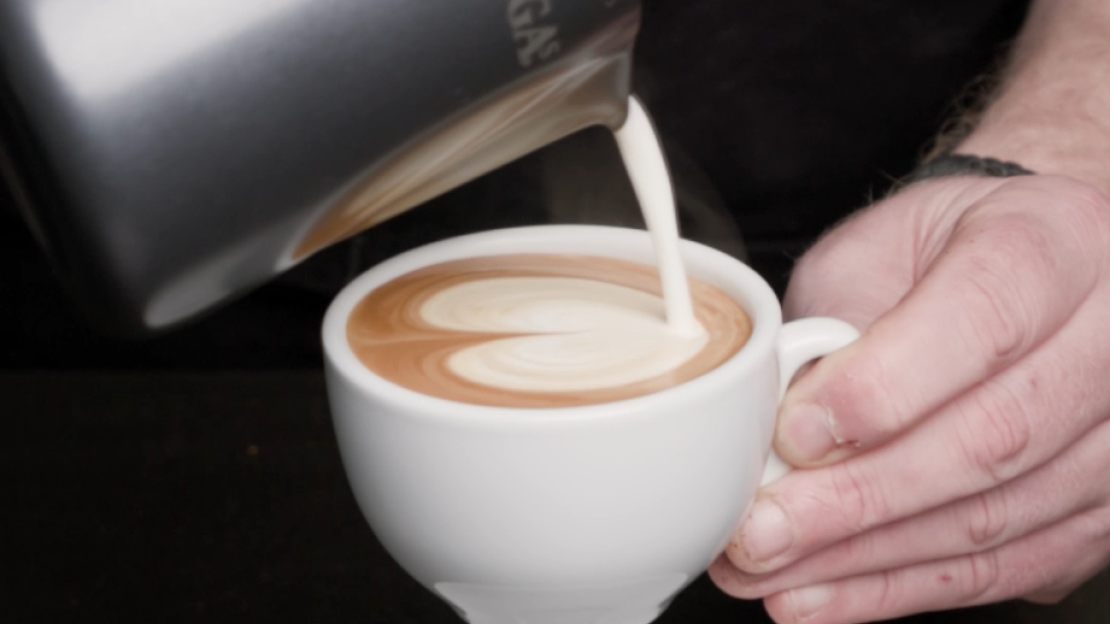 latte art hjärta