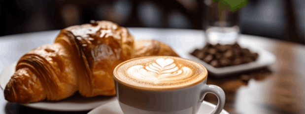 Coffee and croissant