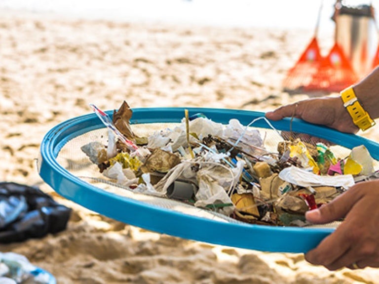 cirkulær økonomi: plastic waste banner