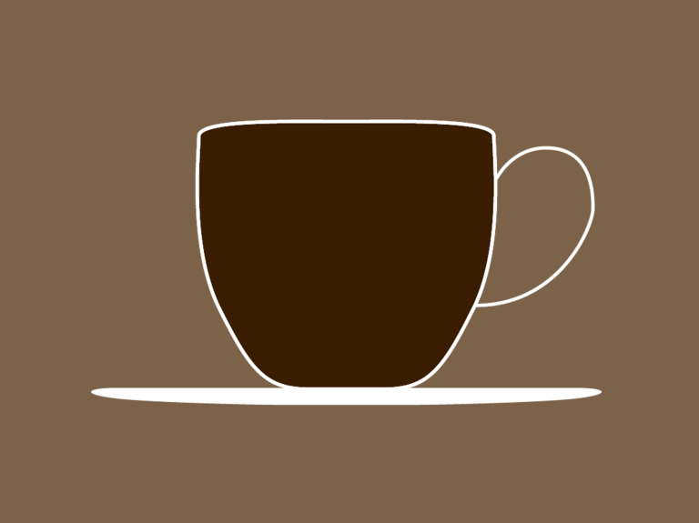 Kaffekoppsymbol i brunt