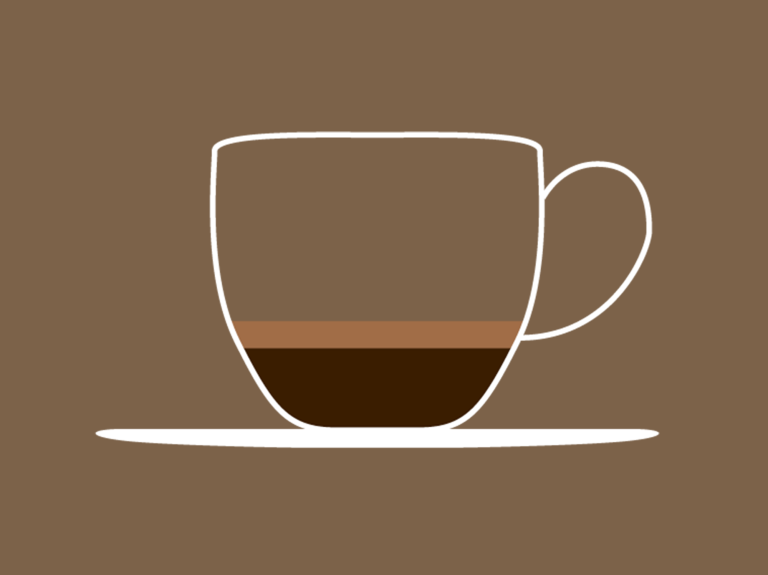 Espressokoppsymbol i brunt