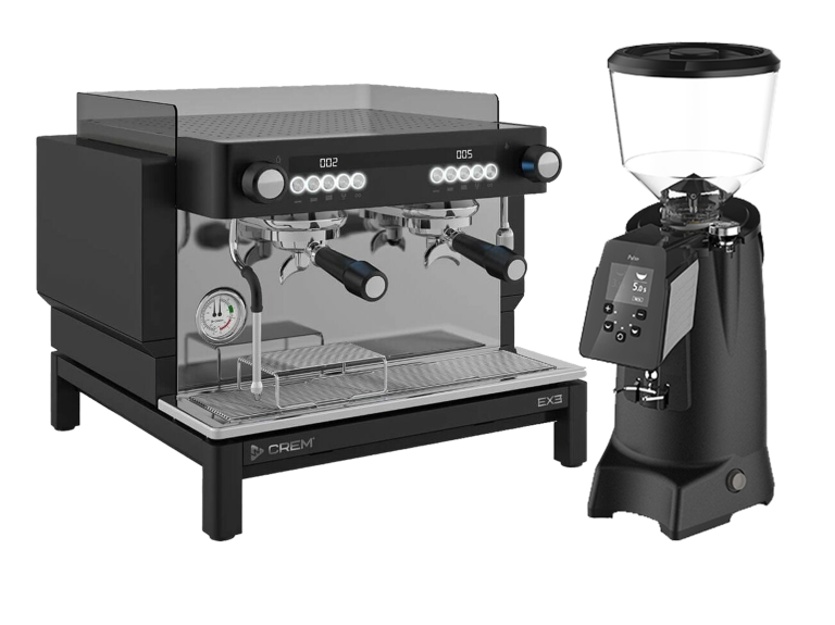 crem ex3 1 grupp och expobar pulse kaffekvarn
