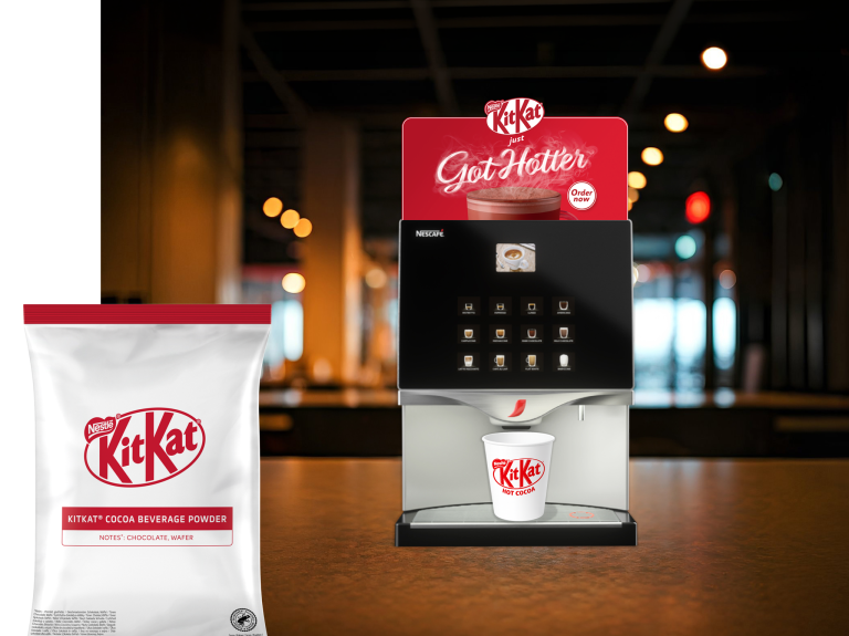 kitkat maskin för varm choklad