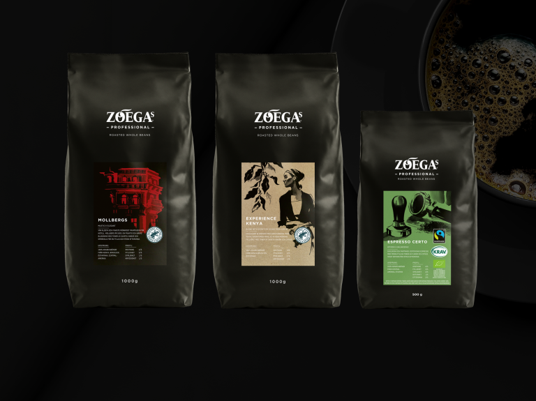 zoegas professional förpackningar i ny design