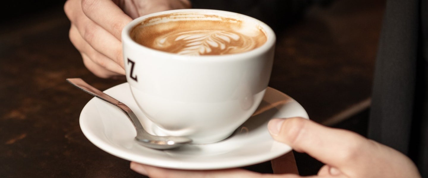 En zoégas kopp med cappuccino