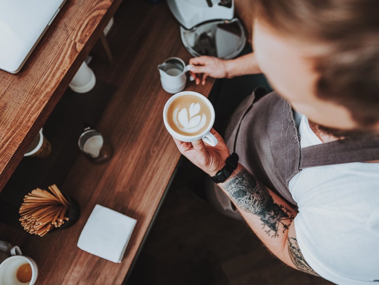 barista utbildning latte art
