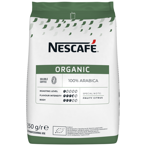nescafe organic 250g pack front