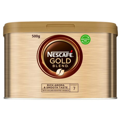 Æske med Nescafé Gold Blend instant kaffe med rig aroma og blød smag