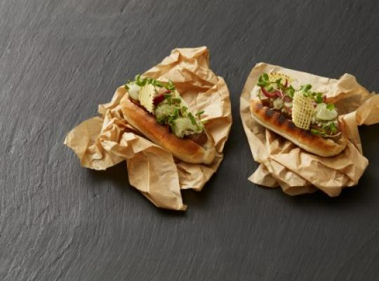 HOTDOG MED CHIPS (VEGETARISK)
