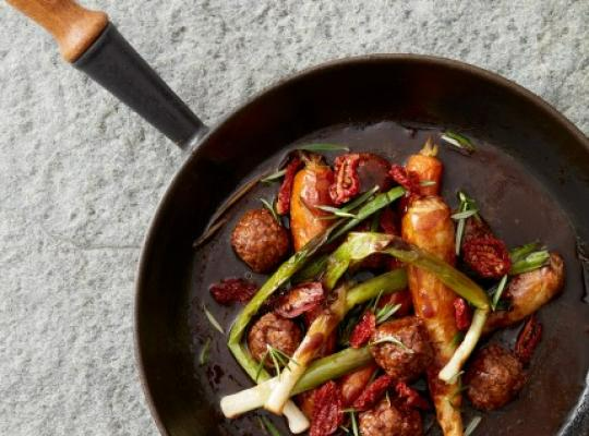 VEGAN BALLS MED GRILLADE GRÖNSAKER