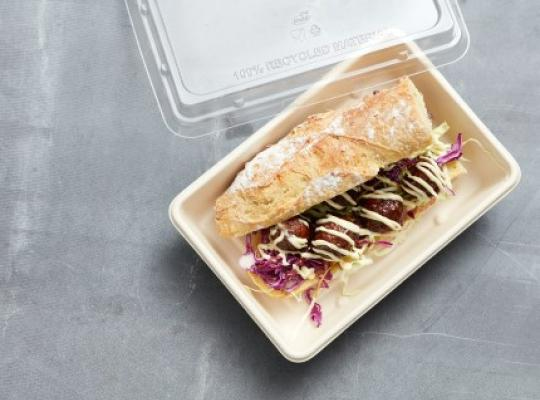 BBQ VEGAN BALLS SANDWICH MED COLESLAW