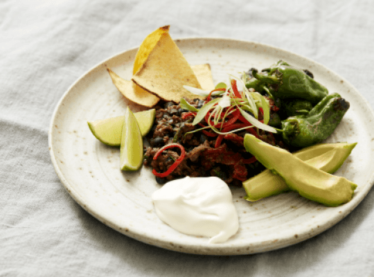 Här är ett recept på chili sin carne