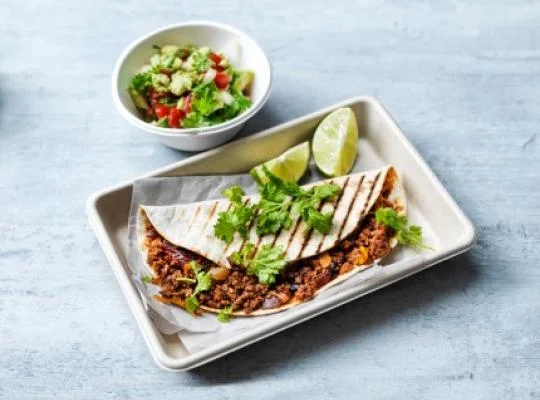 quesadillas takeaway opskrift med vegan mince halsan kok