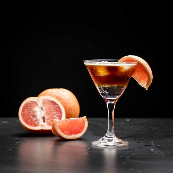 Ett glas med Espresso fizz