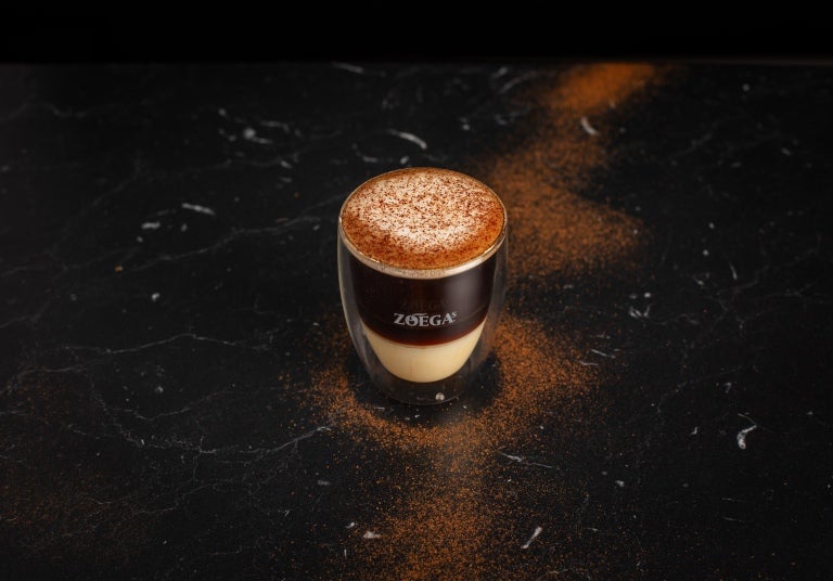 zoegas bombon kafferecept i glas