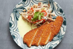 NUDLAR MED FERMENTERAD VITLÖK, KATSU OCH INGEFÄRS-/CURRYSÅS