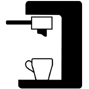 Kaffemaskin med espressokoppsymbol